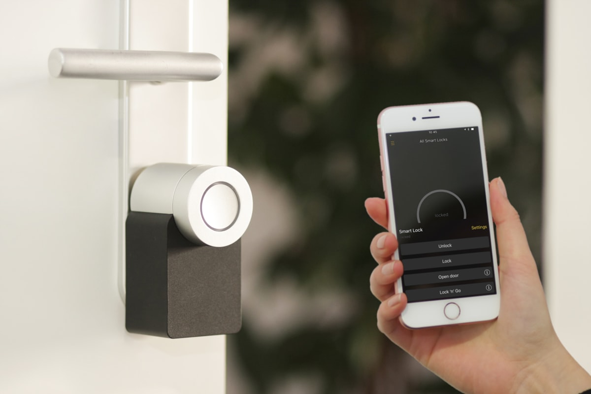Locking the front door from the ADT+ app